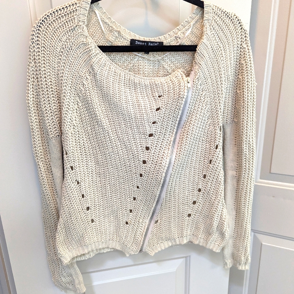 Oatmeal Asymmetrical Sweater